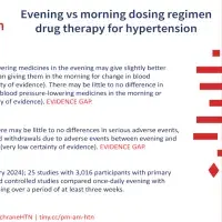 Person taking antihypertensive medication in the morning versus taking in the evening